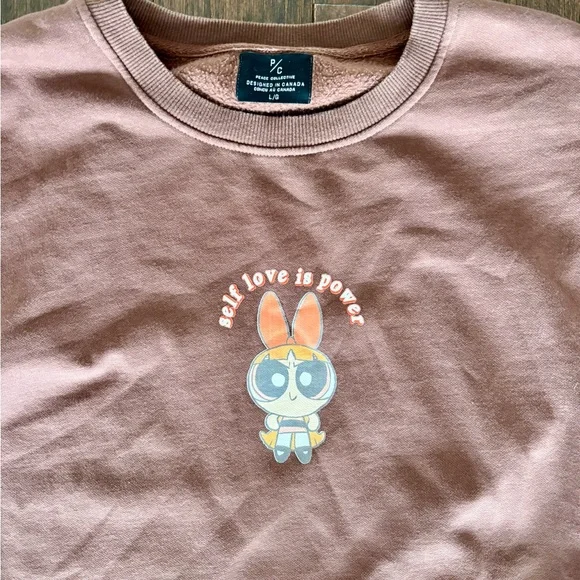Peace Collective PowerPuff Girls Crew Neck Sweater Size Large Pre Owned P/C - Picture 2 of 5